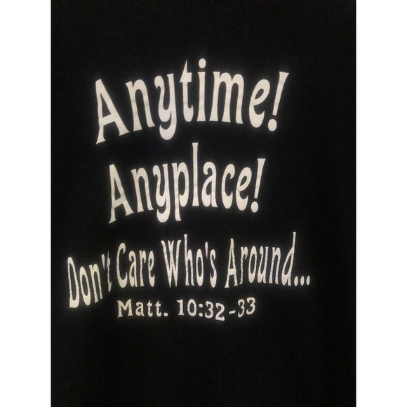 Anytime Any Place Shirt Mens Small Black Short Sleeve - Picture 1 of 7